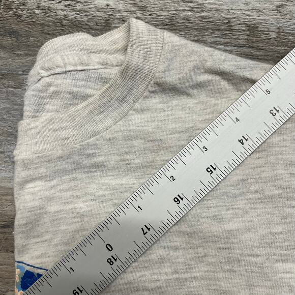 Vintage 90s UCLA Floral Campus Seal Design Gray Womens S Single Stitch T-Shirt - Picture 5 of 10